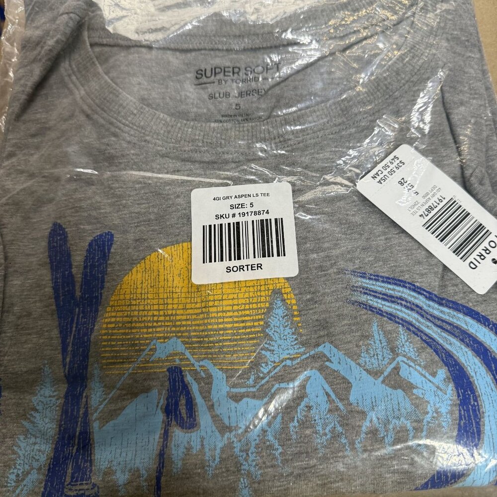 Aspen Colorado Graphic Long Sleeve Womens T-Shirt By Torrid Size 5 Super Soft Gr - Picture 3 of 4